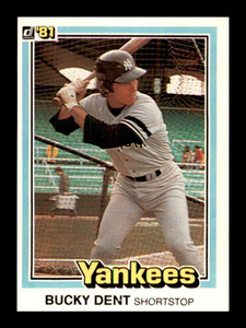 1981 Donruss #465 Bucky Dent NM-MT New York Yankees 