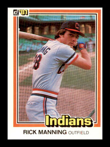 1981 Donruss #202 Rick Manning NM-MT Cleveland Indians 