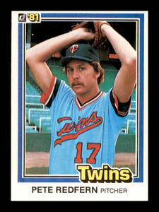 1981 Donruss #548 Pete Redfern NM-MT Minnesota Twins 