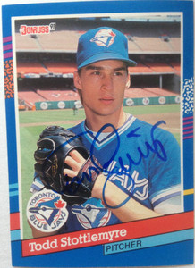 Todd Stottlemyre Autographed 1991 Donruss #155