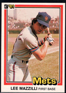 Lee Mazzilli Signed 1982 Donruss #49 Baseball Card NY Mets Pirates  Autograph TPG