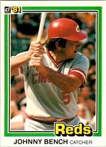 1981 Donruss #62 Johnny Bench NM-MT Cincinnati Reds 