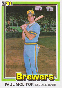 1981 Donruss #203 Paul Molitor NM-MT Milwaukee Brewers 