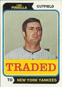 1974 Topps Traded #390T Lou Piniella VG New York Yankees 