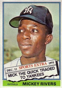 1976 Topps Traded #85T Mickey Rivers VG New York Yankees 