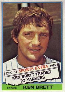 1976 Topps Traded #401T Ken Brett VG New York Yankees 