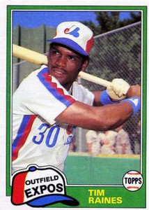 SOLD 94148 1981 Topps Traded #816 Tim Raines NM-MT Montreal Expos 