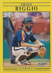 1991 Fleer #499 Craig Biggio VG Houston Astros 