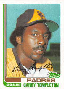 Autographed GARRY TEMPLETON San Diego Padres 1984 Topps Card