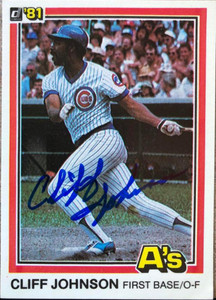 Cliff Johnson Autographed 1981 Donruss #484