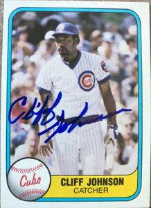 Cliff Johnson Autographed 1981 Fleer #303