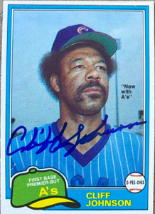 Cliff Johnson Autographed 1981 O-Pee-Chee #17