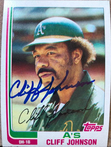 Cliff Johnson Autographed 1982 Topps #422