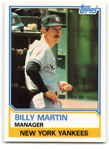 1983 Topps Traded #66T Billy Martin MG VG New York Yankees 