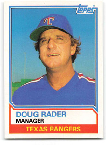 1983 Topps Traded #91T Doug Rader MG VG Texas Rangers 