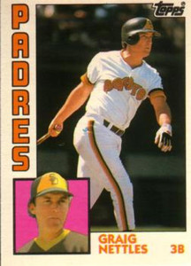 1985 Donruss/Leaf #177 Graig Nettles VG San Diego Padres - Under