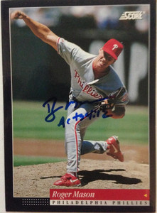 Roger Mason Autographed 1994 Score #123