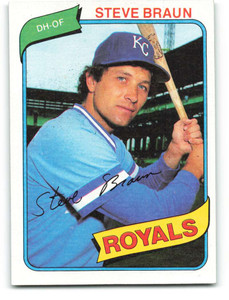 1980 Topps #9 Steve Braun VG Kansas City Royals 
