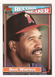 1992 Topps #5 Dave Winfield RB VG California Angels 