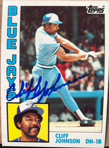 Cliff Johnson Autographed 1984 Topps #221