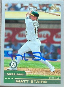 Matt Stairs Autographed 2000 Topps #390