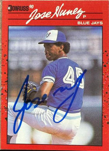 Jose Nunez Autographed 1990 Donruss #467