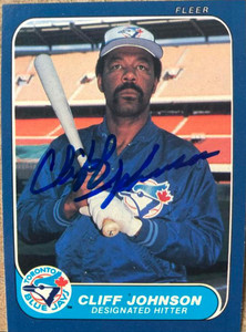Cliff Johnson Autographed 1986 Fleer #62