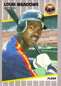 1989 Fleer #361 Louie Meadows UER VG Houston Astros 