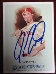Jayson Werth Autographed 2010 Topps Allen and Ginter #75
