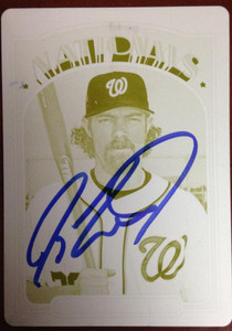 Jayson Werth Autographed 2013 Topps Archives #26 1/1 Only one in the World 
