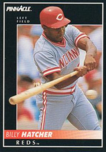 1992 Pinnacle #460 Billy Hatcher VG Cincinnati Reds 