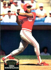 1992 Stadium Club #205 Herm Winningham VG Cincinnati Reds 