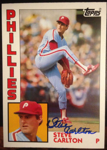 SOLD 2626 Steve Carlton Autographed 1984 Topps Super #16
