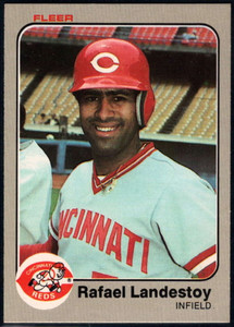 1983 Fleer #595 Rafael Landestoy VG Cincinnati Reds 