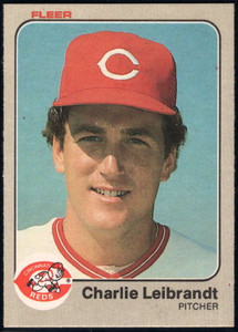 1983 Fleer #596 Charlie Leibrandt VG Cincinnati Reds 