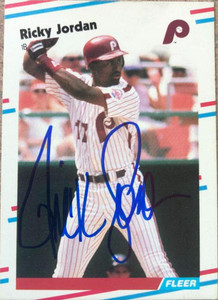 SOLD 2628 Ricky Jordan Autographed 1988 Fleer Update #U-110