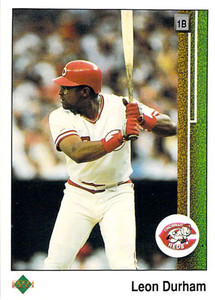1989 Upper Deck #354 Leon Durham VG Cincinnati Reds 