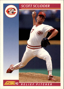 1992 Score #209 Scott Scudder VG  Cincinnati Reds 