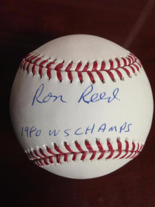 SOLD 2648 Ron Reed Autographed ROMLB Baseball 1980 World Champs