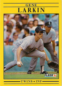 1991 Fleer #615 Gene Larkin VG Minnesota Twins 