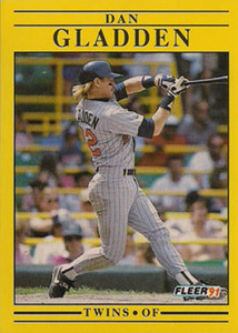 1991 Fleer #611 Dan Gladden VG Minnesota Twins 