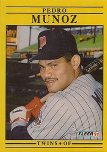 1991 Fleer #620 Pedro Munoz VG RC Rookie Minnesota Twins 