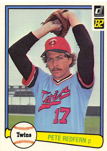 1982 Donruss #51 Pete Redfern VG Minnesota Twins 