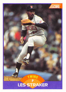 1989 Score #244 Les Straker VG Minnesota Twins 