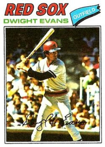 1977 Topps #25 Dwight Evans VG Boston Red Sox 