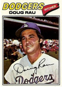 1977 Topps #421 Doug Rau VG Los Angeles Dodgers 