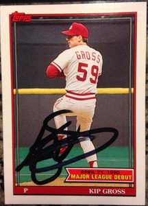 Kip Gross Autographed 1991 Topps Debut #60