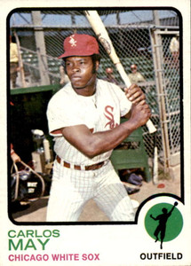 SOLD 97645 1973 Topps #105 Carlos May VG Chicago White Sox 