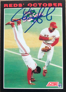 SOLD 2722 Chris Sabo Autographed 1991 Score #795