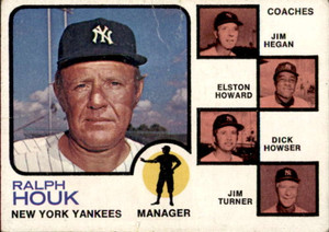 1973 Topps #116a Ralph Houk MG VG New York Yankees 